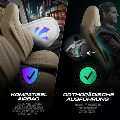 Polygon Autositzbezüge für Mitsubishi L200, Lacoste-Stoff