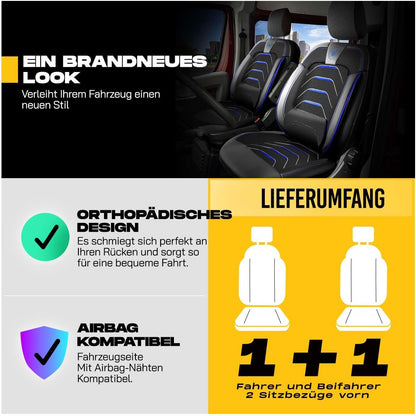Autositzbezüge Universal 1+1 für Peugeot Boxer (2014-2026), Leinen