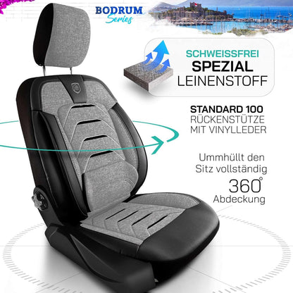 Bodrum Autositzbezüge für BMW 2er, Leinen