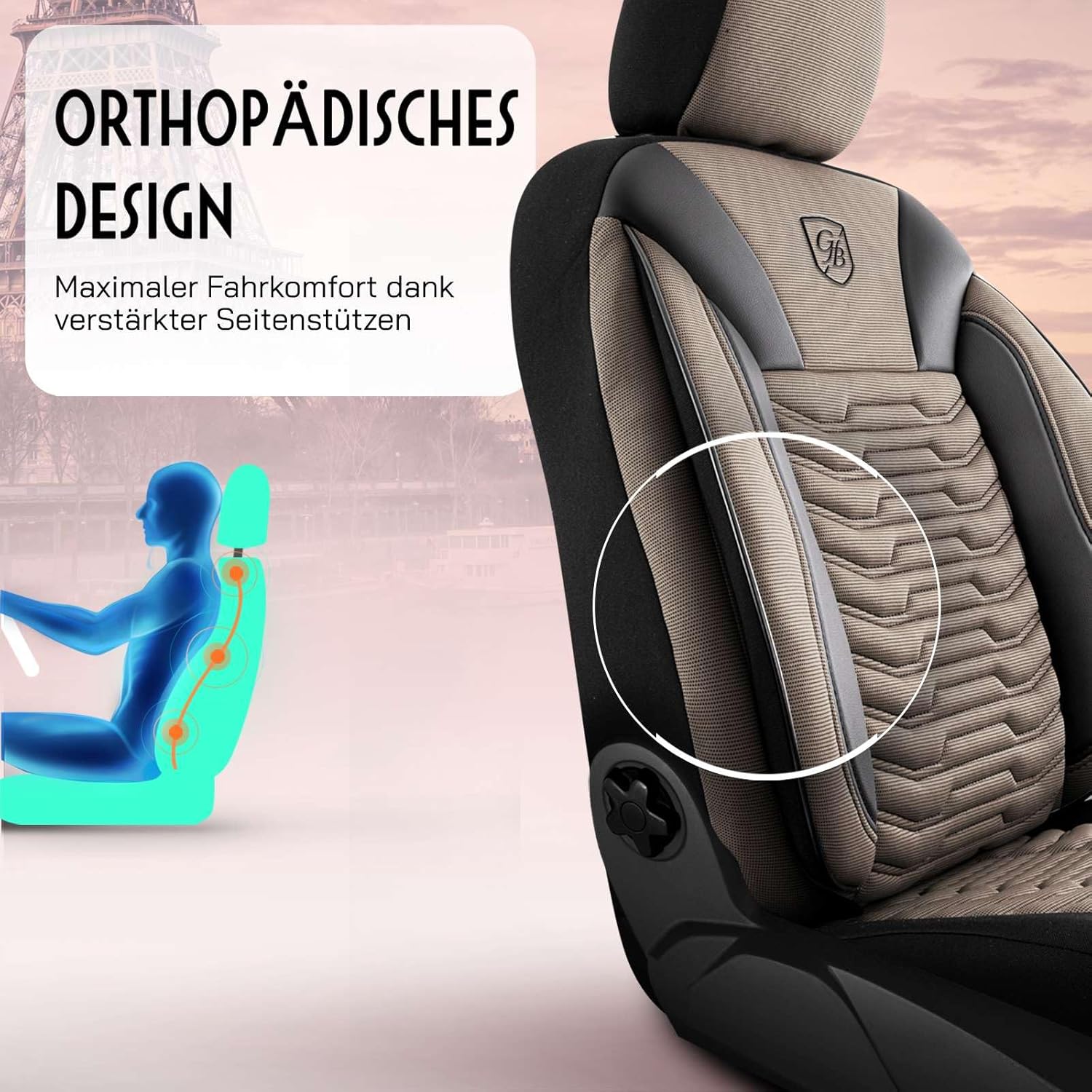 Paris Autositzbezüge für VW Amarok, Piqué-Stoff