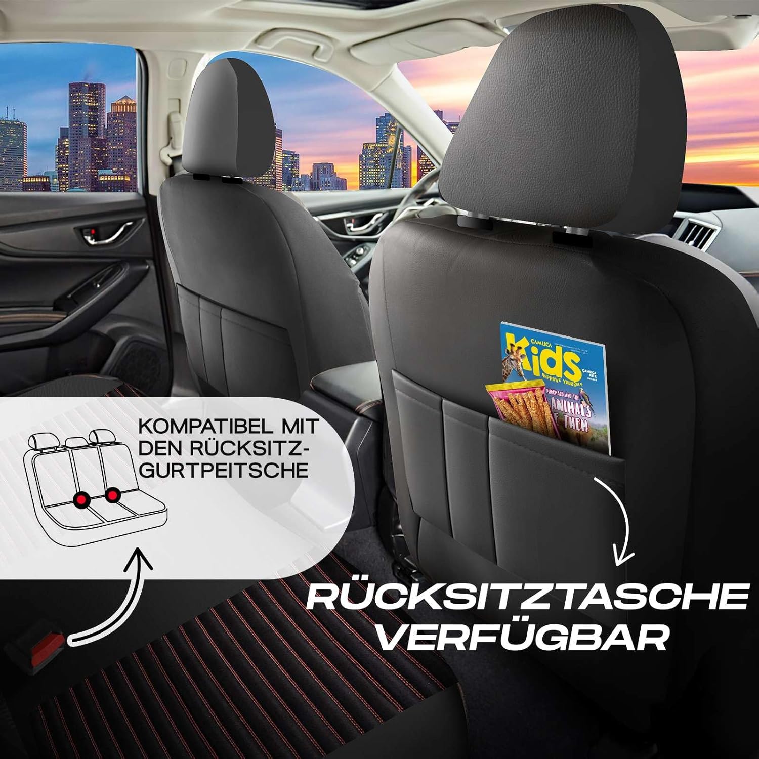 Lizbon Autositzbezüge für Jeep Patriot, Alcantara