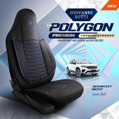Polygon Autositzbezüge für Peugeot 206, Lacoste-Stoff