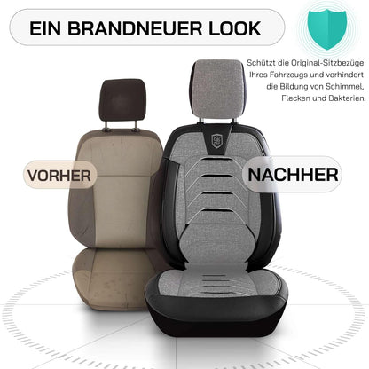 Bodrum Autositzbezüge für Toyota Hilux, Leinen