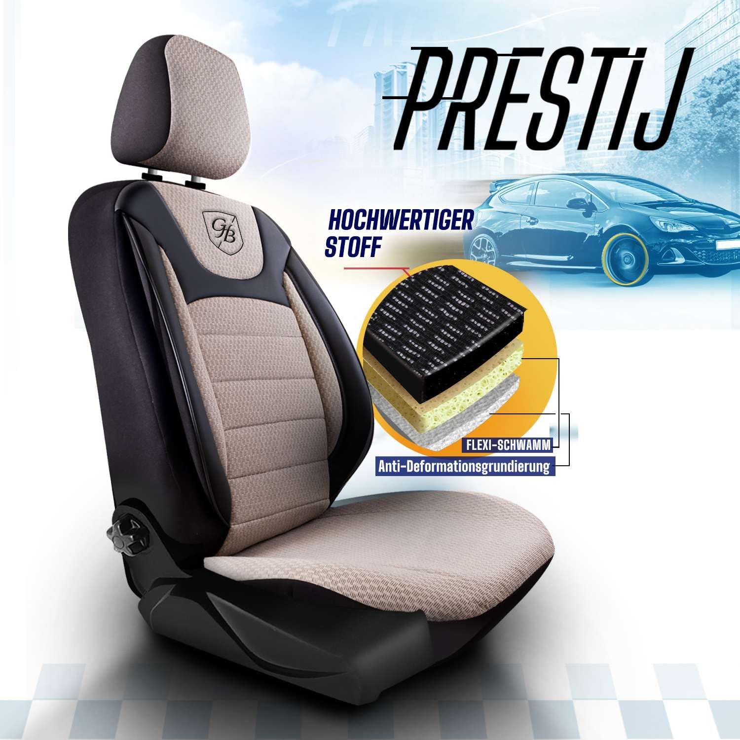 Prestij Autositzbezüge für Peugeot 308, Webstoff