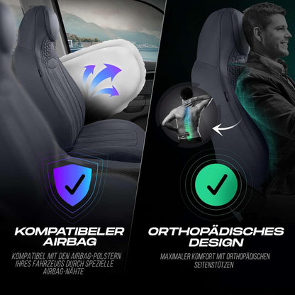 Hunter Autositzbezüge für PKW & SUV, Lacoste-Stoff