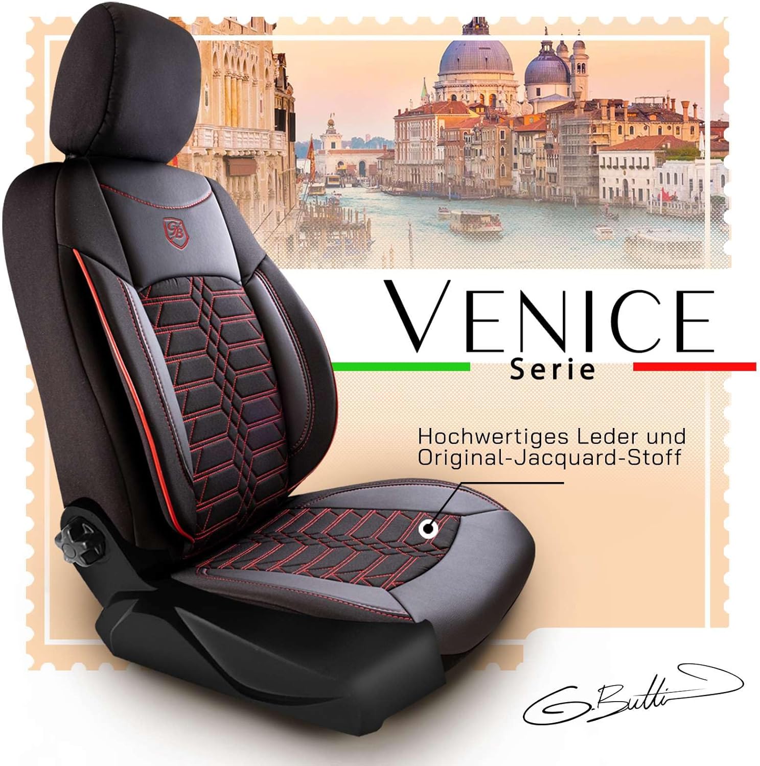 Venice Autositzbezüge für Audi Q2, Jacquard Sitzauflage