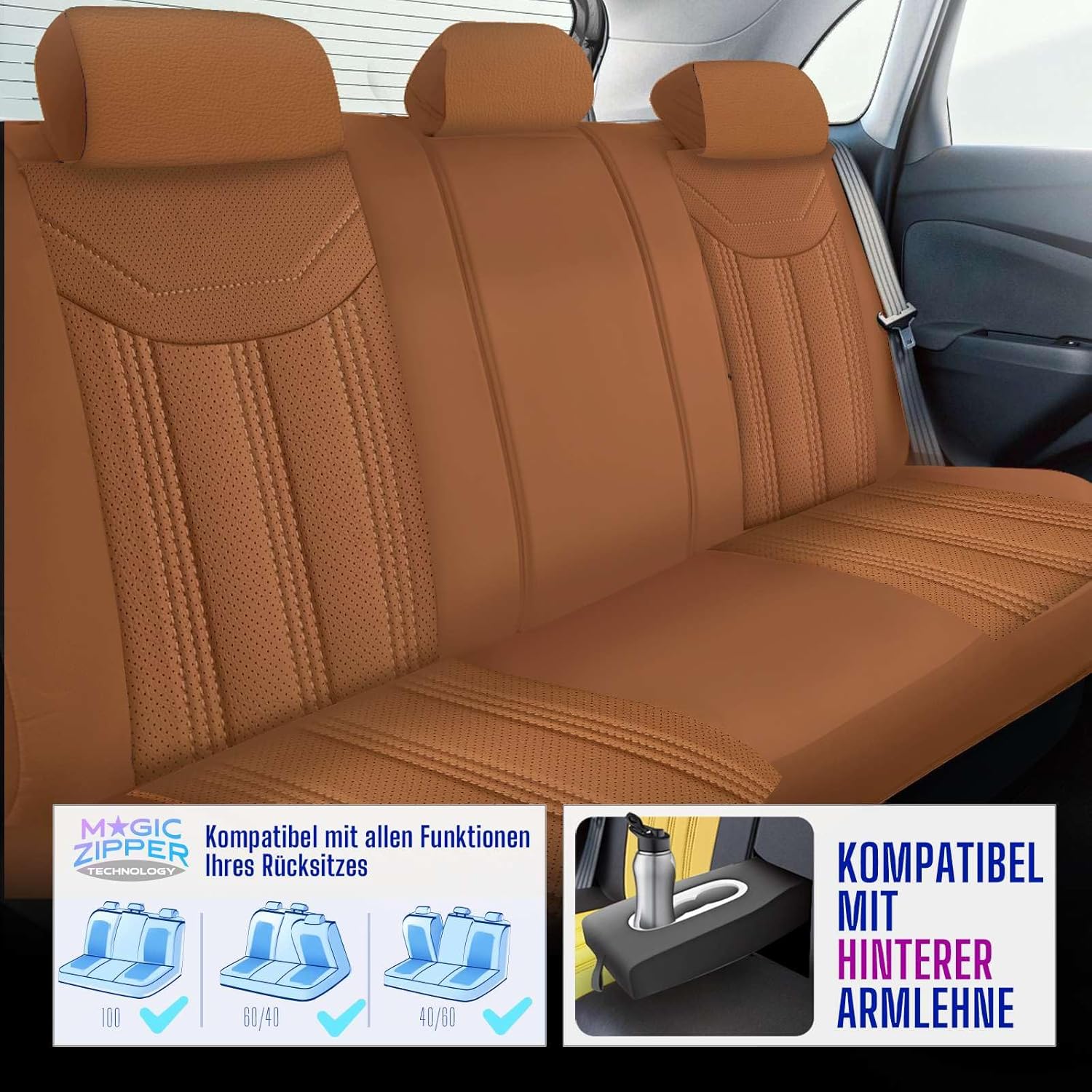 Miami Autositzbezüge für Opel Adam, Leder