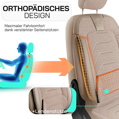 Bodrum Autositzbezüge für Mercedes Benz A-Klasse, Leinen