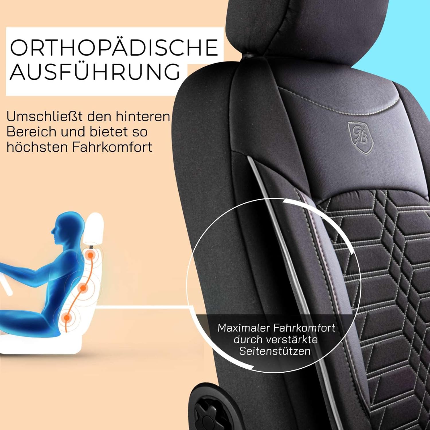 Venice Autositzbezüge für Ford S-Max, Jacquard Sitzauflage