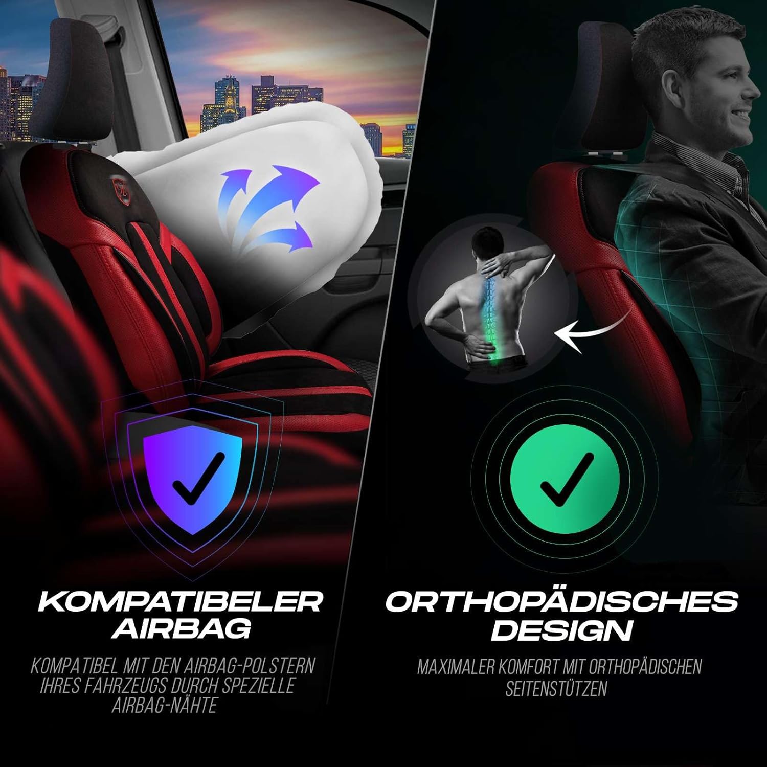 Lizbon Autositzbezüge für Volvo V90, Alcantara