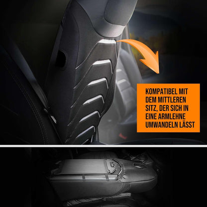 Autositzbezüge Universal 2+1 für Citroen Jumper (2014-2026), Leinen