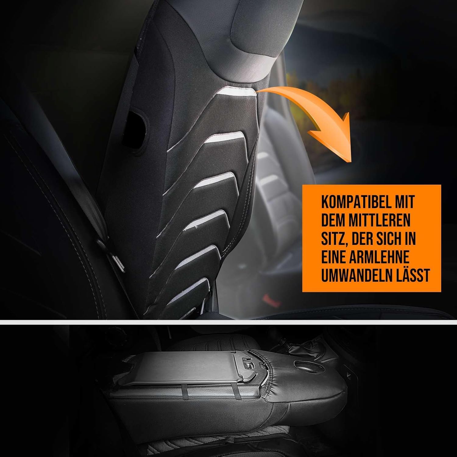 Autositzbezüge Universal 1+1 für Citroen Jumper (2014-2026), Leinen