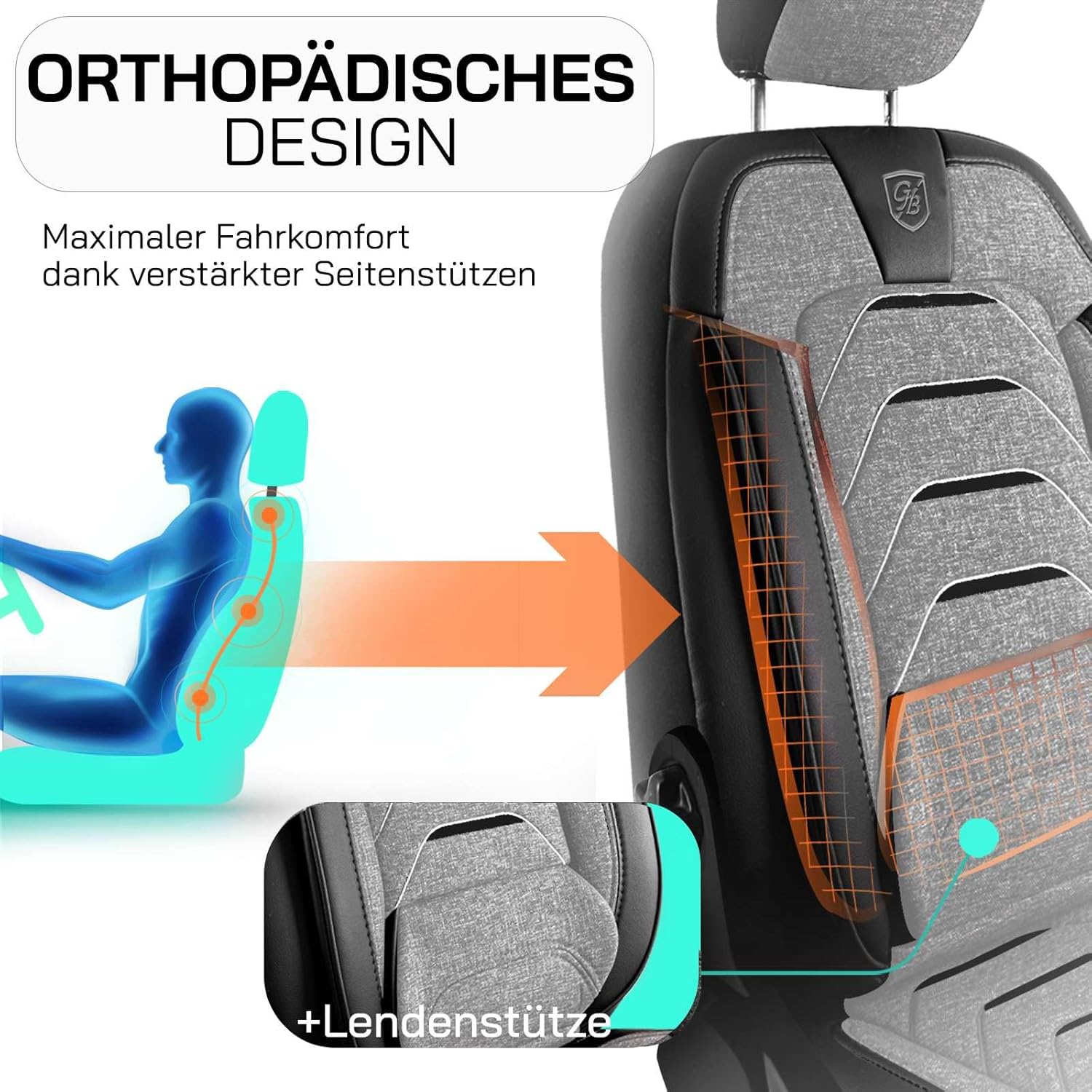 Bodrum Autositzbezüge für Mercedes Benz A-Klasse, Leinen