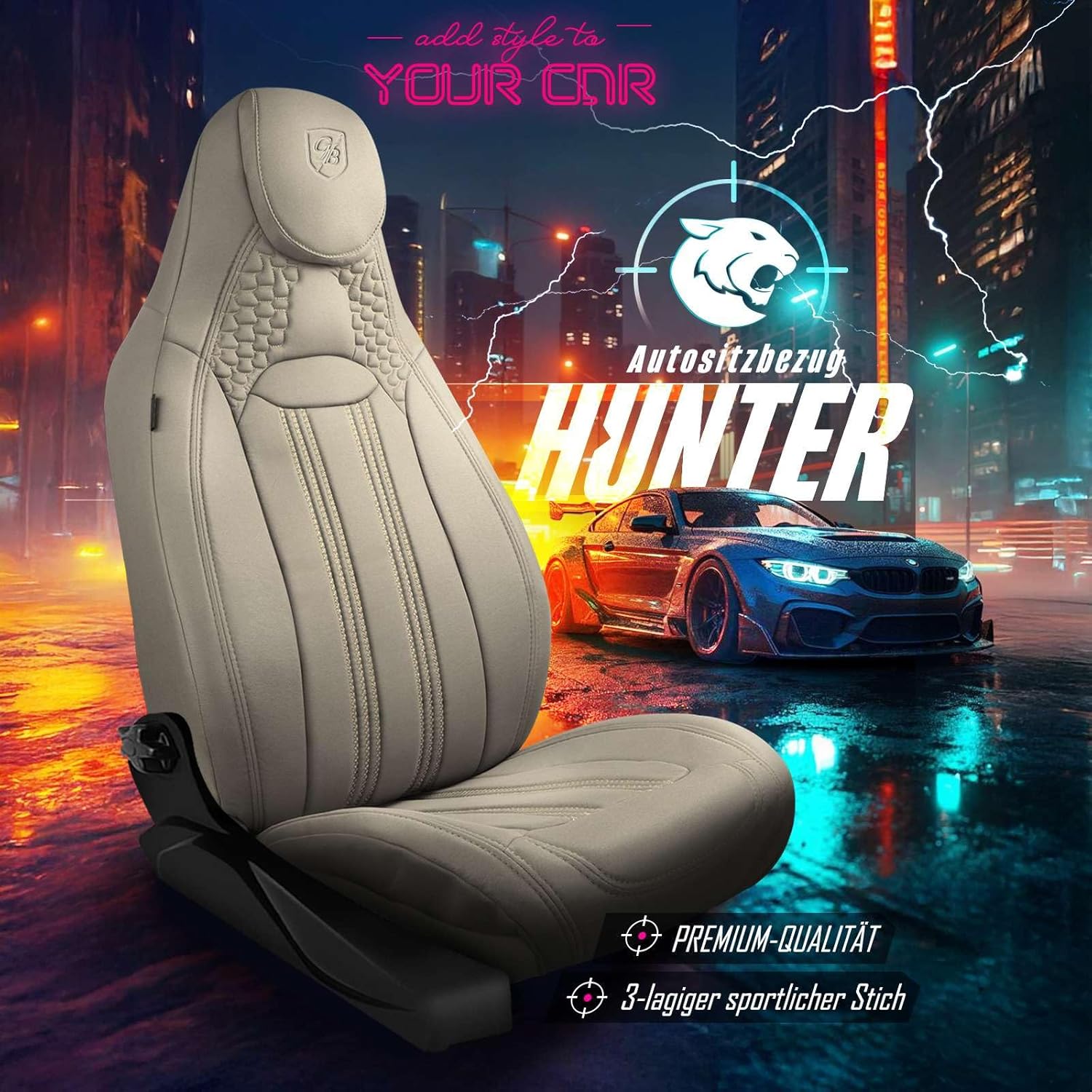 Hunter Autositzbezüge für Lexus RX, Lacoste-Stoff