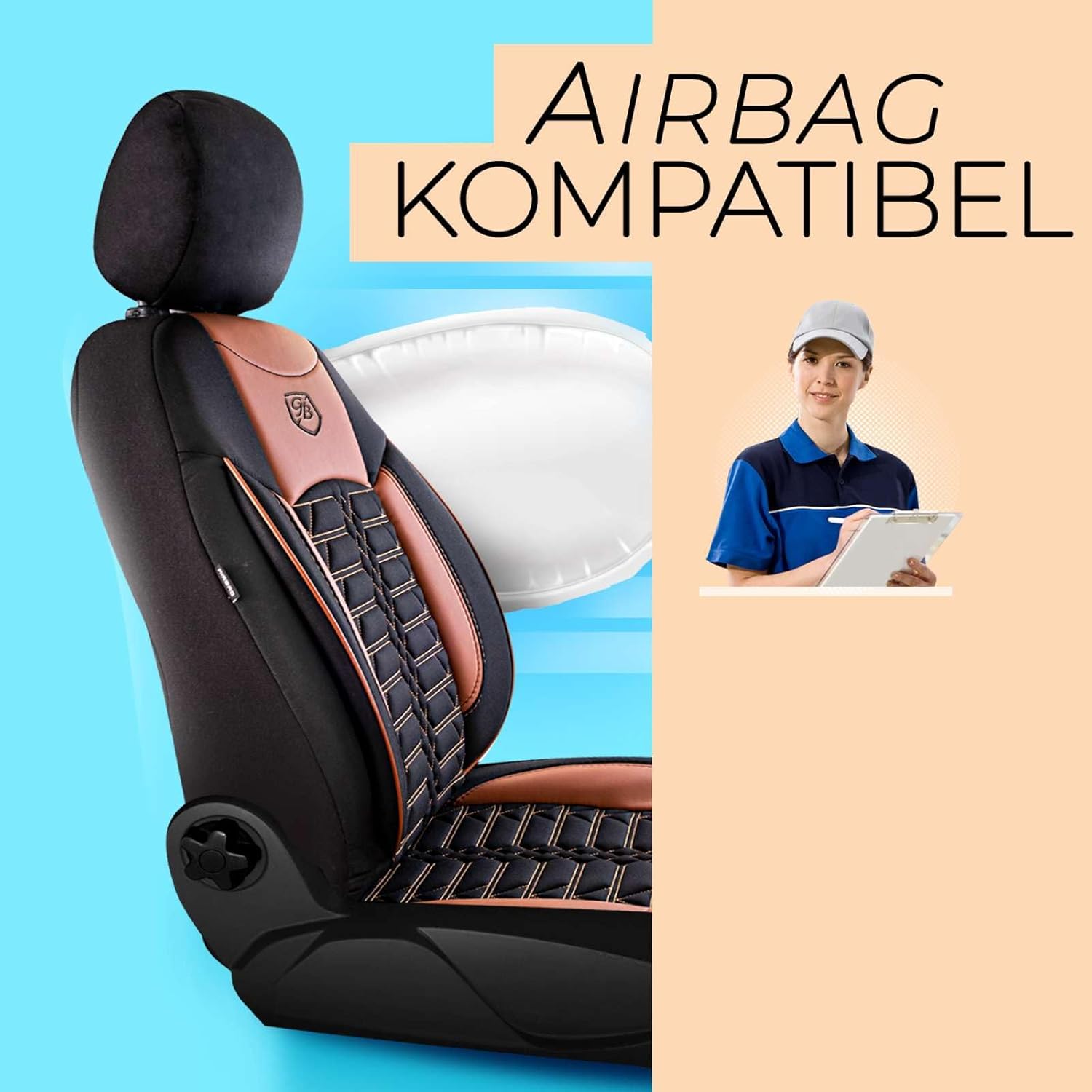 Venice Autositzbezüge für Kia Stonic, Jacquard Sitzauflage