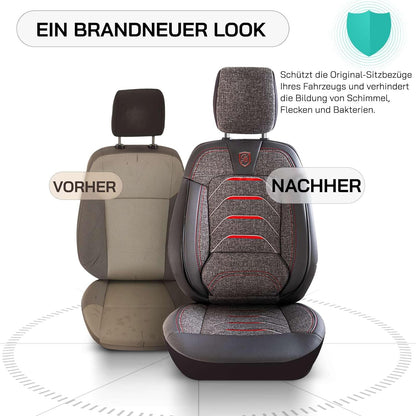 Bodrum Autositzbezüge für Mercedes Benz A-Klasse, Leinen