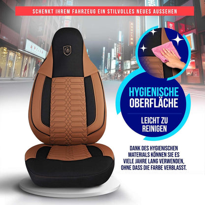 Polygon Autositzbezüge für PKW & SUV, Lacoste-Stoff