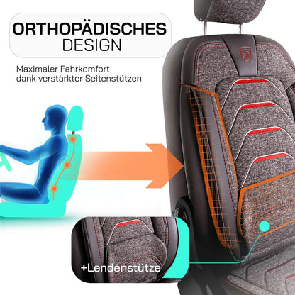 Bodrum Autositzbezüge für Mazda 6, Leinen