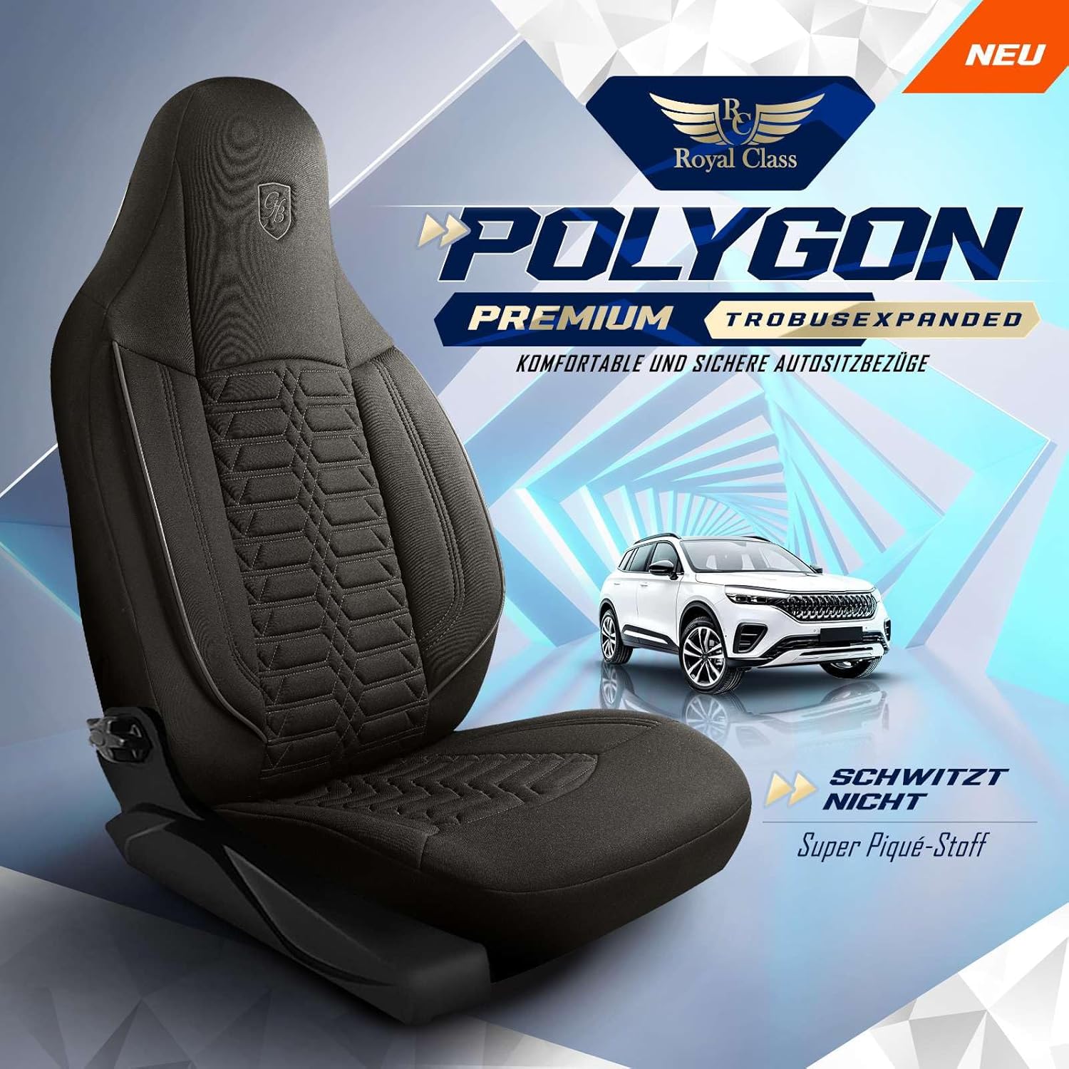 Polygon Autositzbezüge für Nissan Note, Lacoste-Stoff