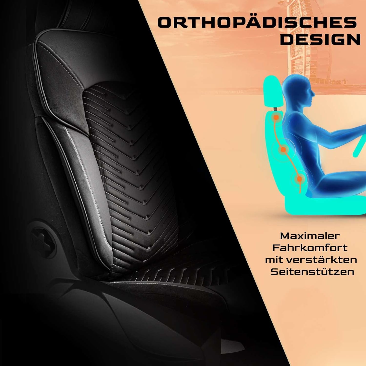 Dubai Autositzbezüge für Mazda 2, Samt