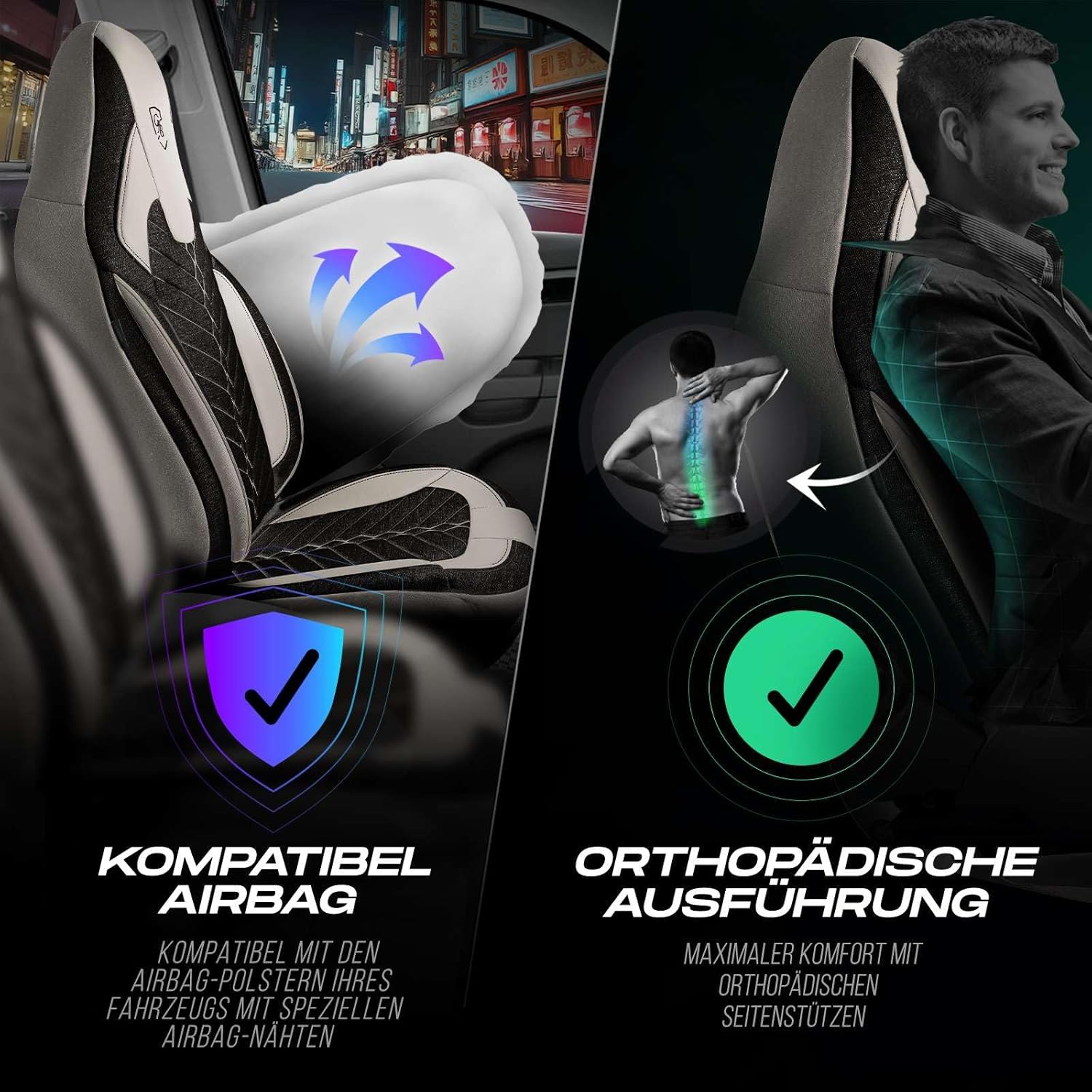 Munich Autositzbezüge für Mercedes Benz Sprinter, Leinen