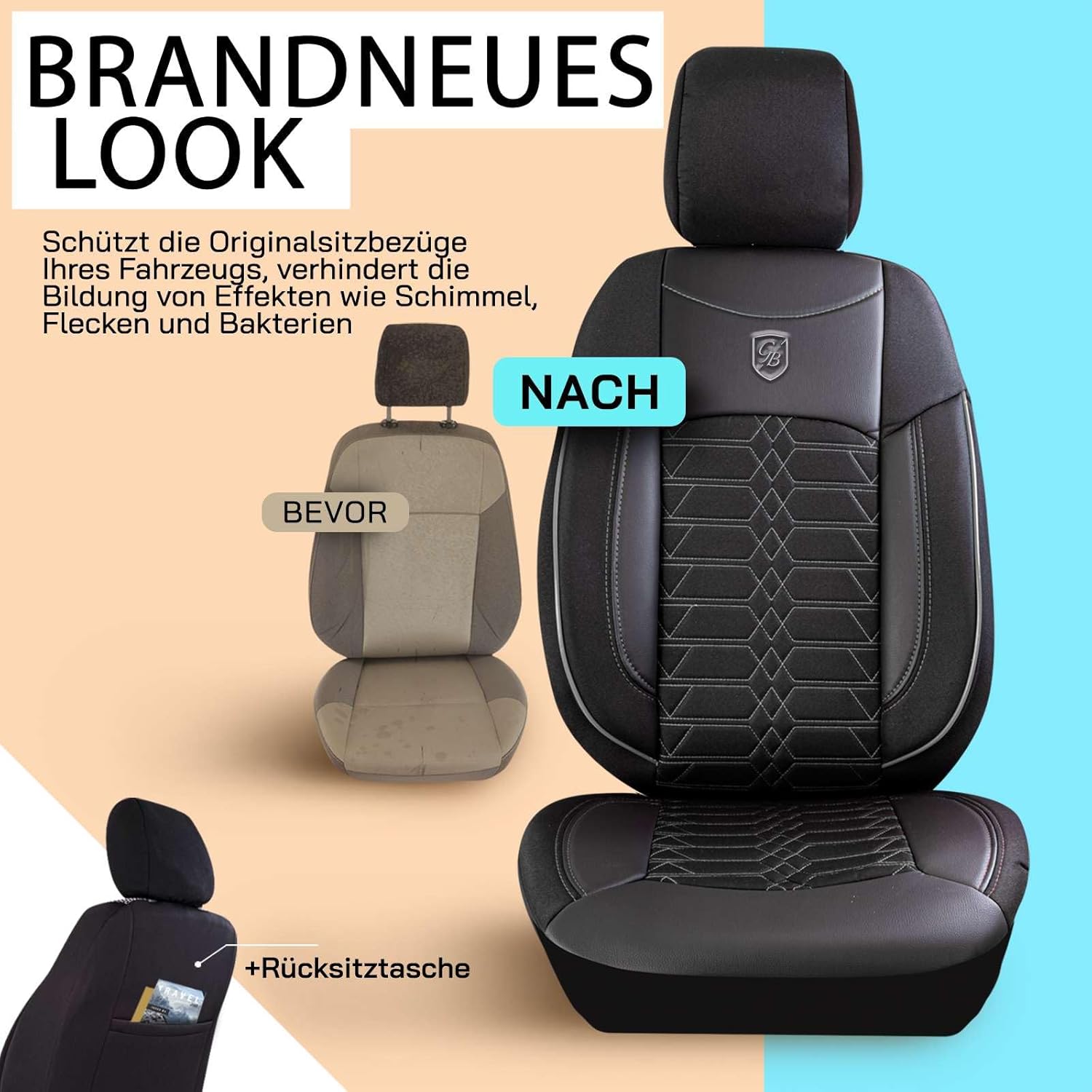 Venice Autositzbezüge für Mitsubishi Pajero, Jacquard Sitzauflage