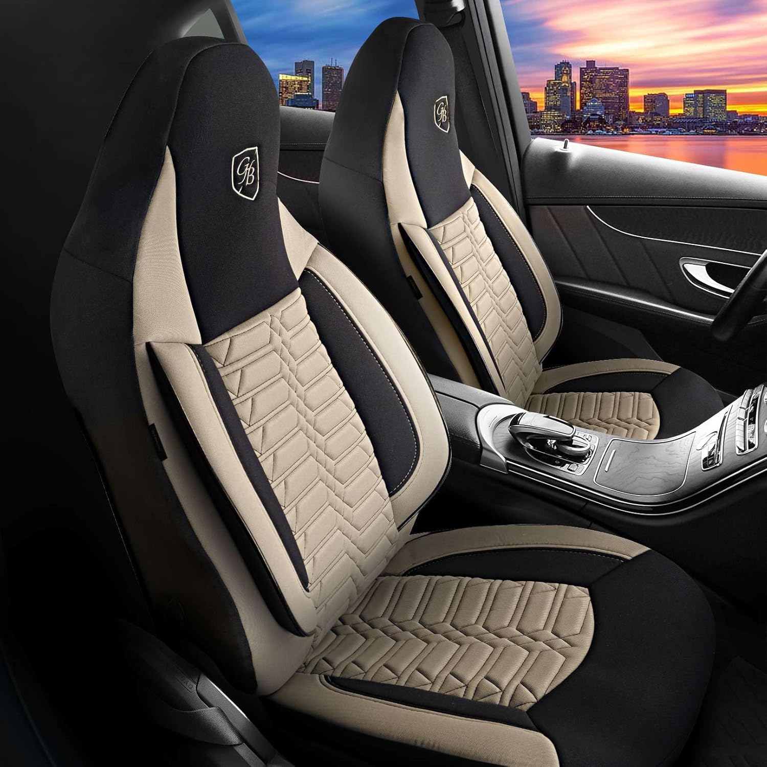 Polygon Autositzbezüge für PKW & SUV, Lacoste-Stoff