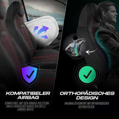 Hunter Autositzbezüge für Toyota Land Cruiser, Lacoste-Stoff