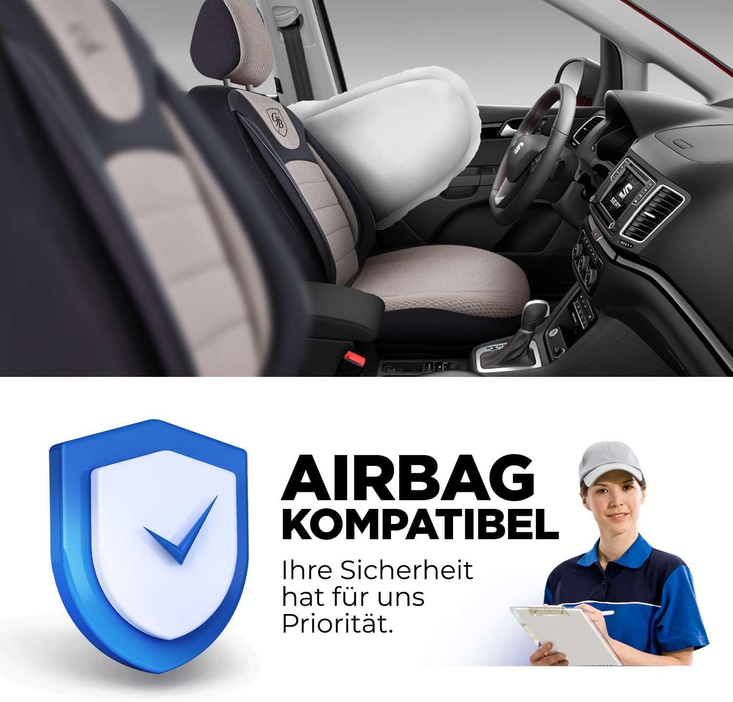 Prestij Autositzbezüge für Renault Clio, Webstoff