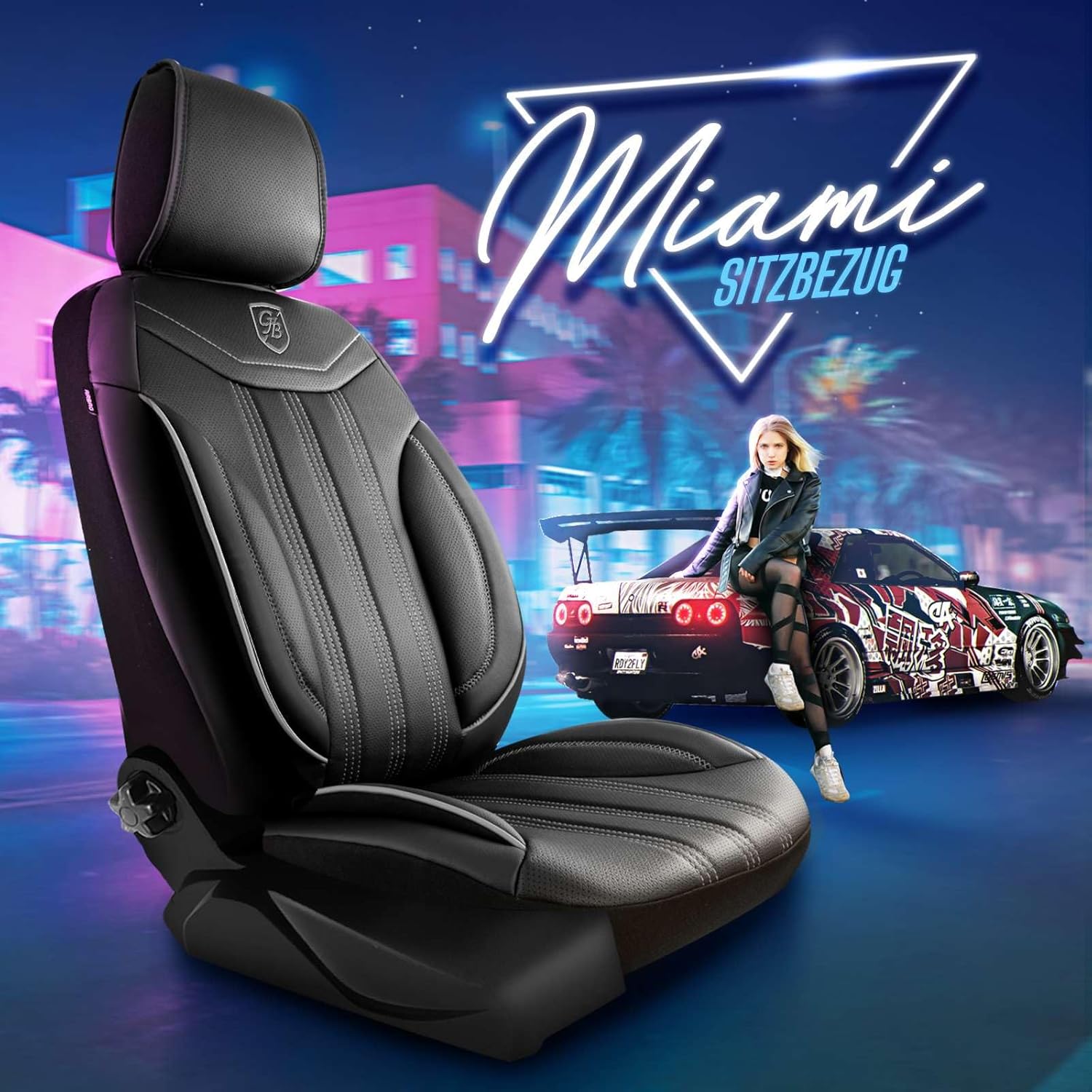 Miami Autositzbezüge für VW Bora, Leder