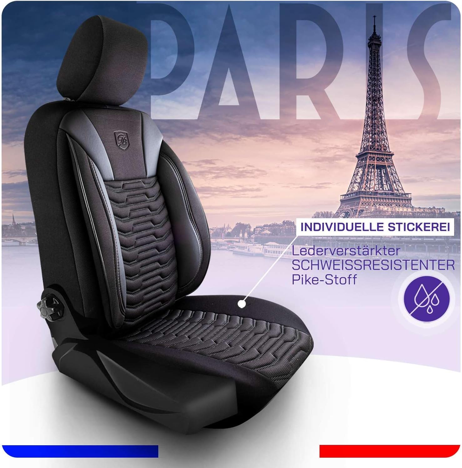 Paris Autositzbezüge für Mazda 6, Piqué-Stoff