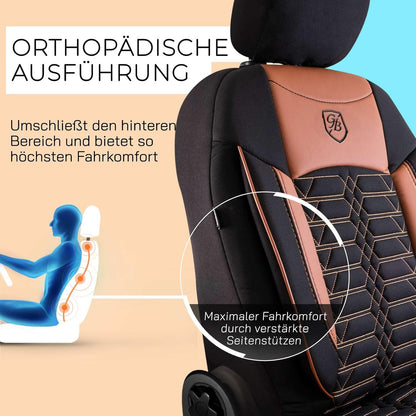 Venice Autositzbezüge für Kia Carens, Jacquard Sitzauflage