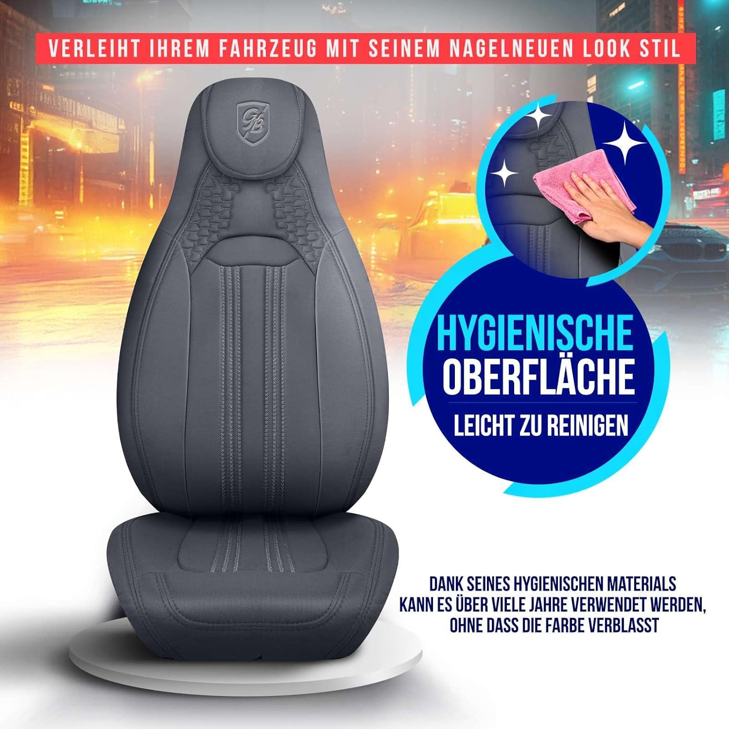 Hunter Autositzbezüge für PKW & SUV, Lacoste-Stoff