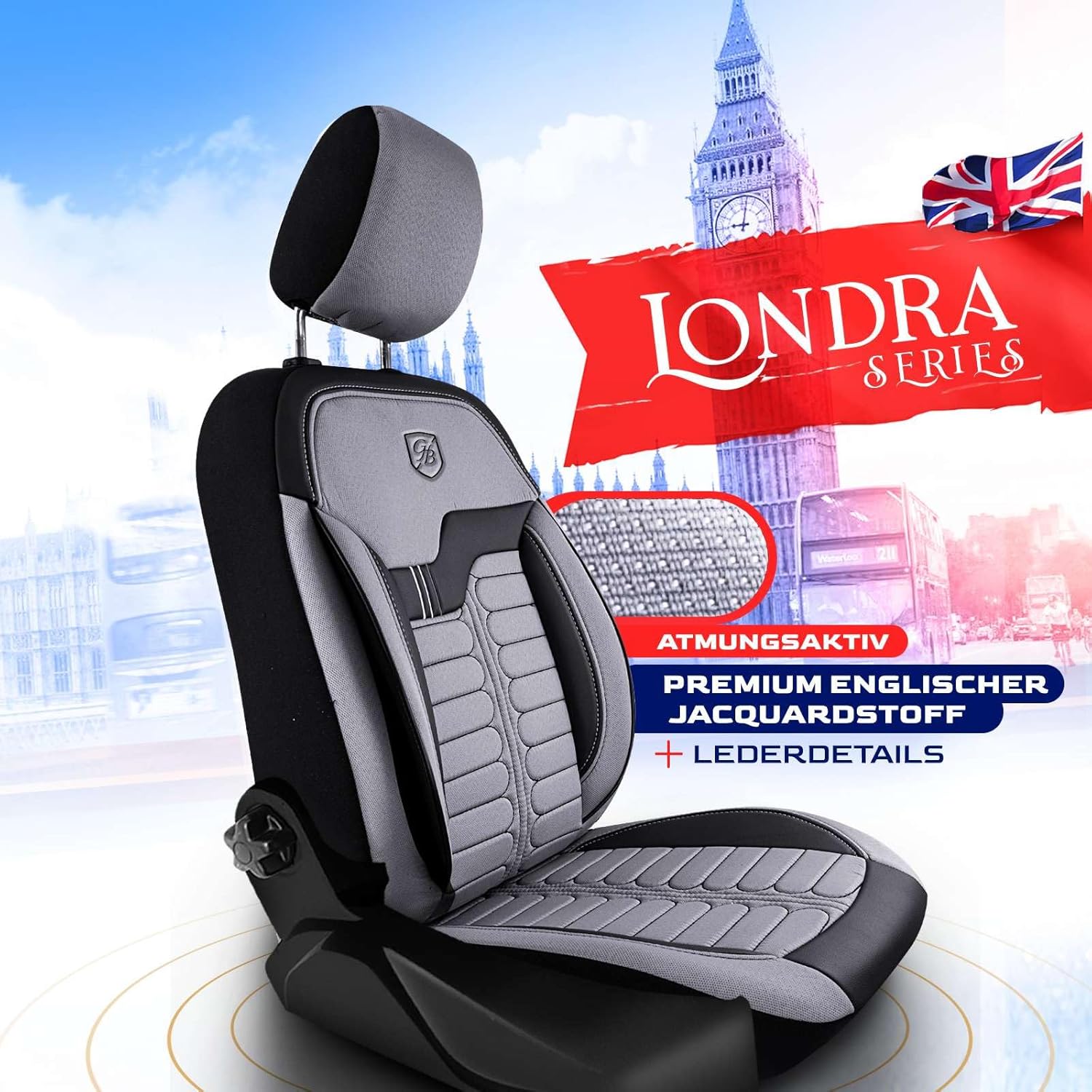 Londra Autositzbezüge für Land Rover Range Rover Velar, Jacquard Sitzauflage