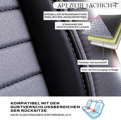 Londra Autositzbezüge für Mercedes Benz A-Klasse, Jacquard Sitzauflage