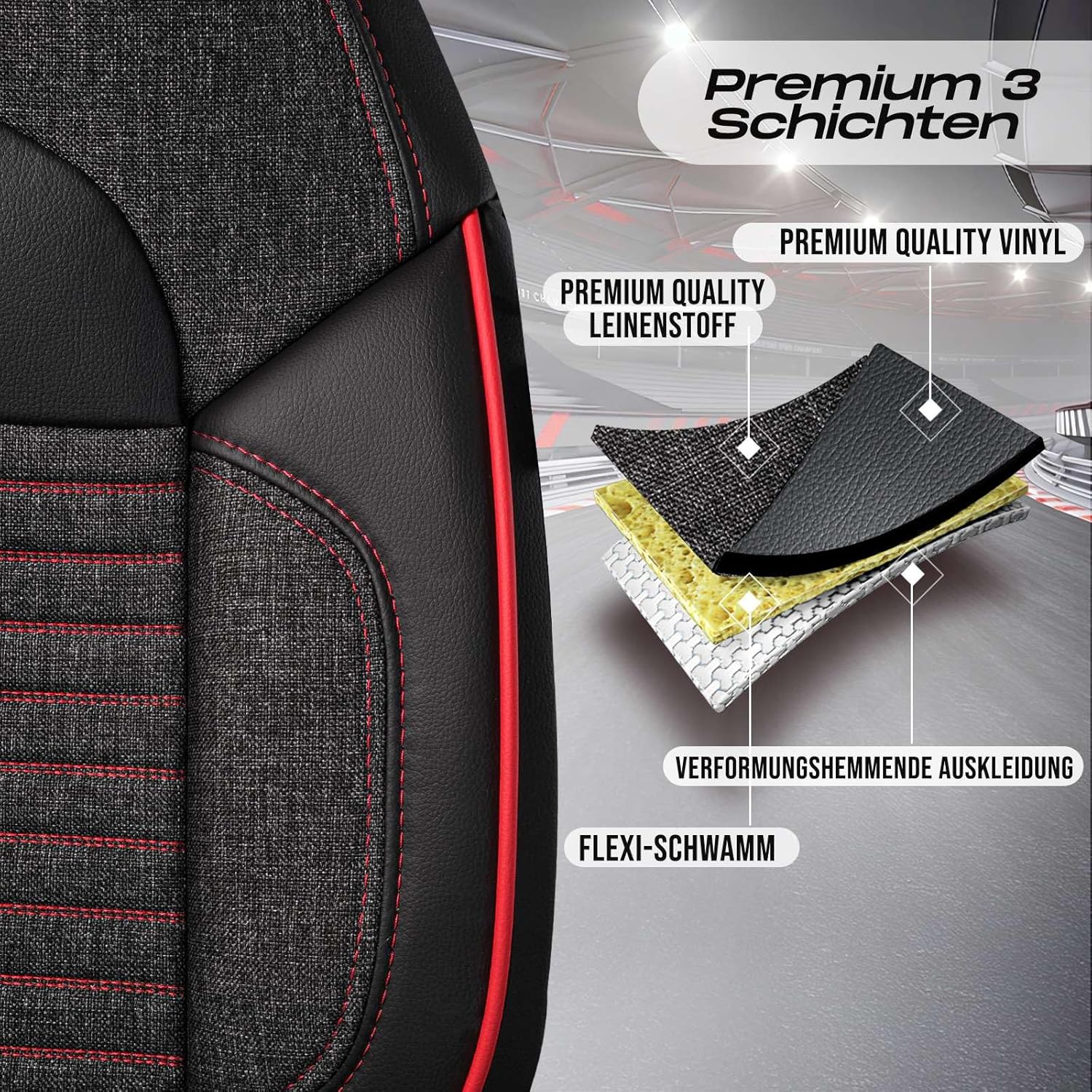 Enzo Autositzbezüge für Mercedes Benz A-Klasse, Leinen