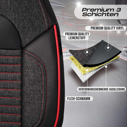 Enzo Autositzbezüge für Kia Venga, Leinen