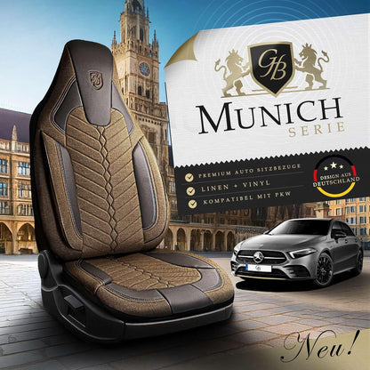 Munich Autositzbezüge für Mercedes Benz A-Klasse, Leinen