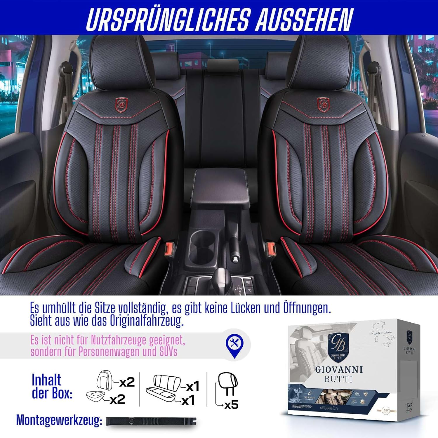 Miami Autositzbezüge für Mazda 6, Leder