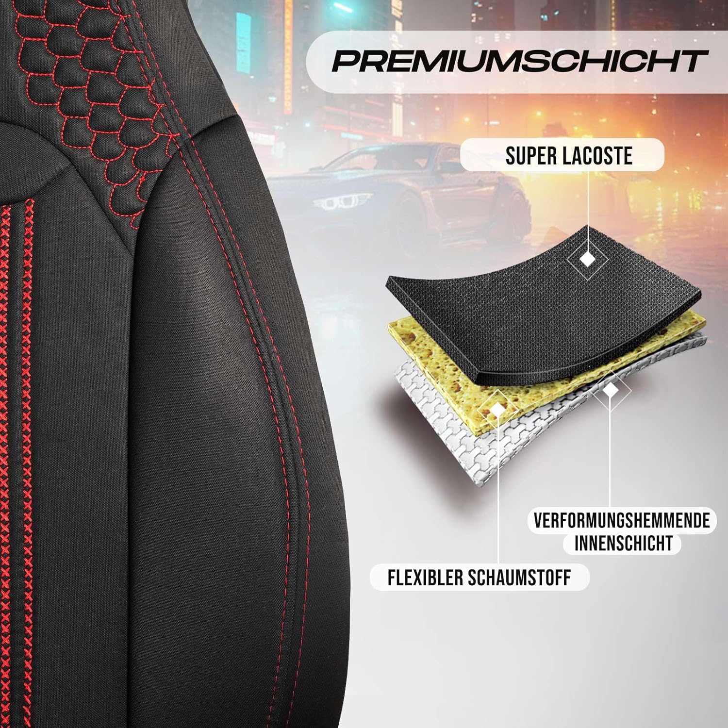 Hunter Autositzbezüge für Mercedes Benz A-Klasse, Lacoste-Stoff