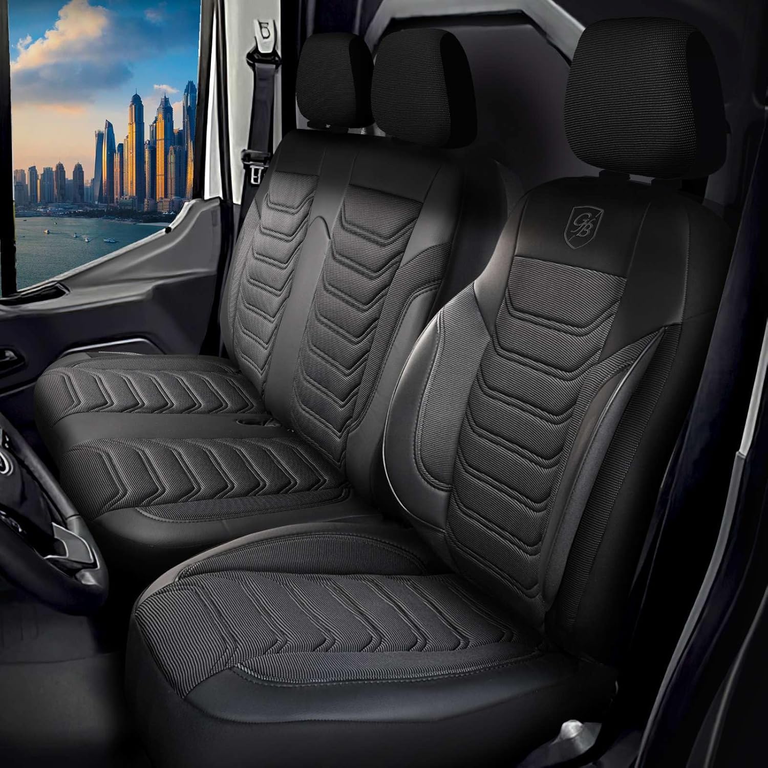 Autositzbezüge Universal 2+1 für FIAT Ducato (2014-2026), Piqué-Stoff,