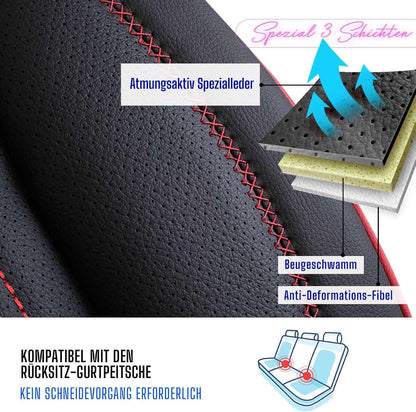 Miami Autositzbezüge für Mitsubishi L200, Leder