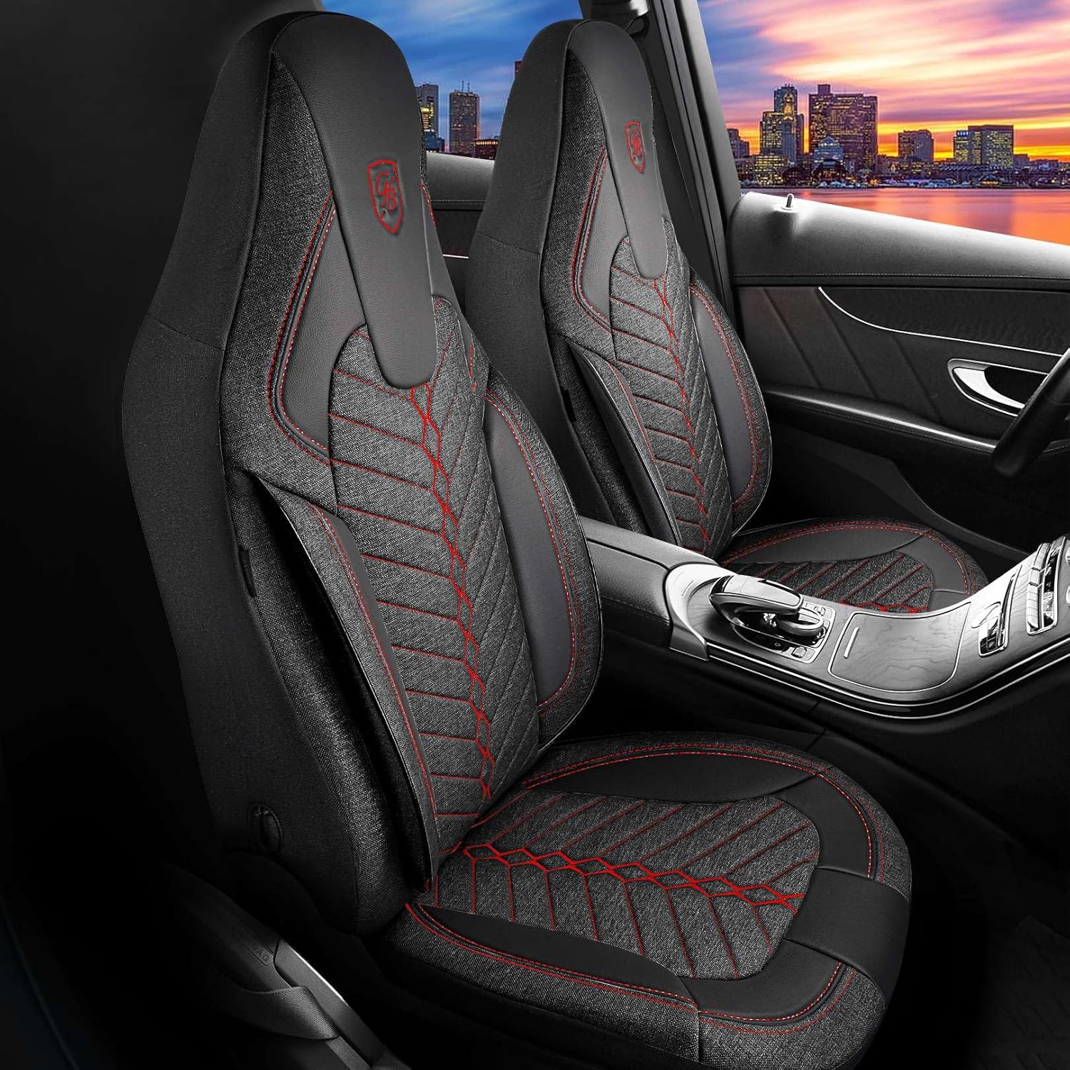 Munich Autositzbezüge für Jeep Renegade, Leinen