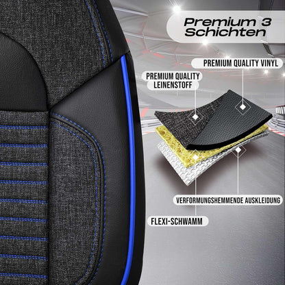Enzo Autositzbezüge für Ford KA, Leinen