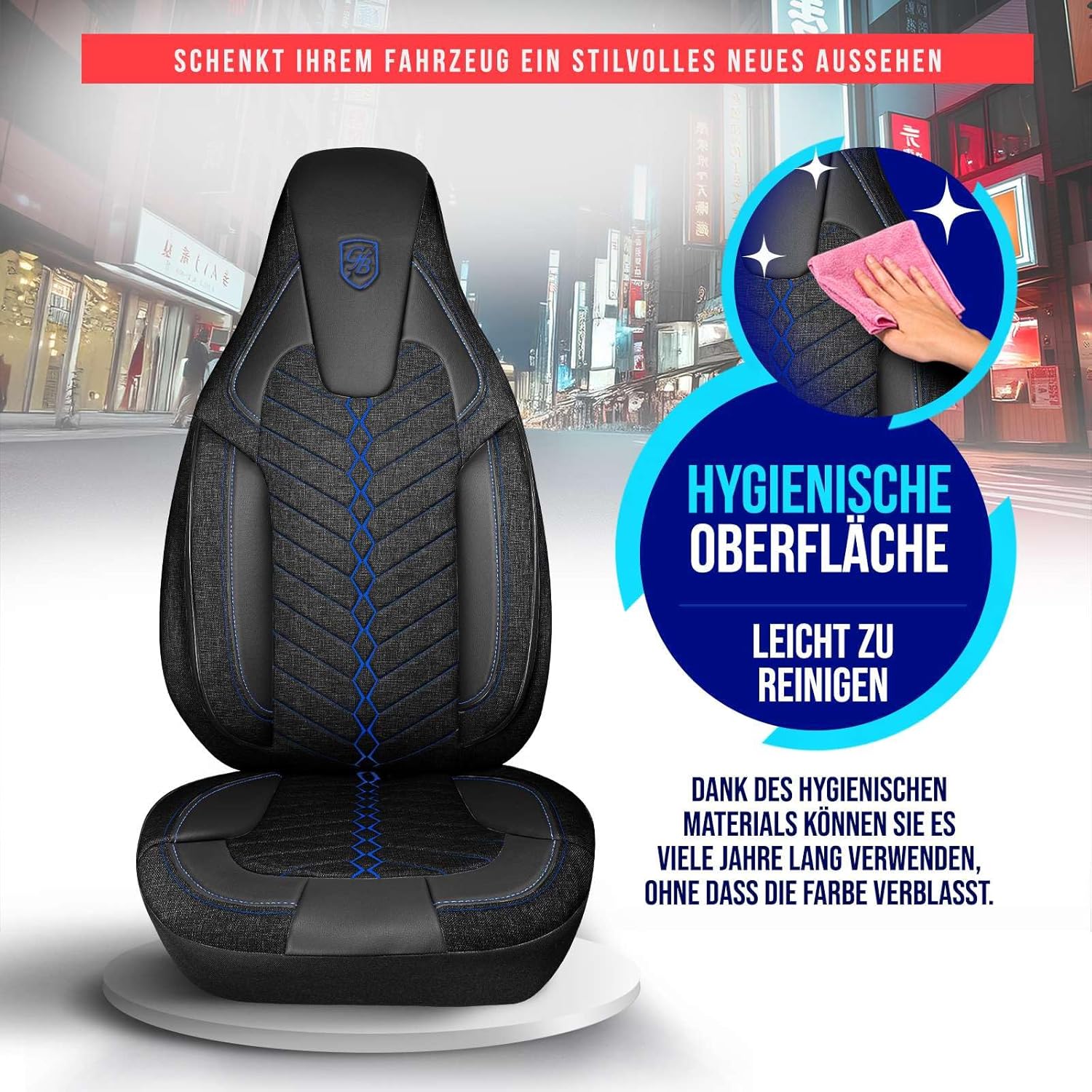 Munich Autositzbezüge für PKW & SUV, Leinen