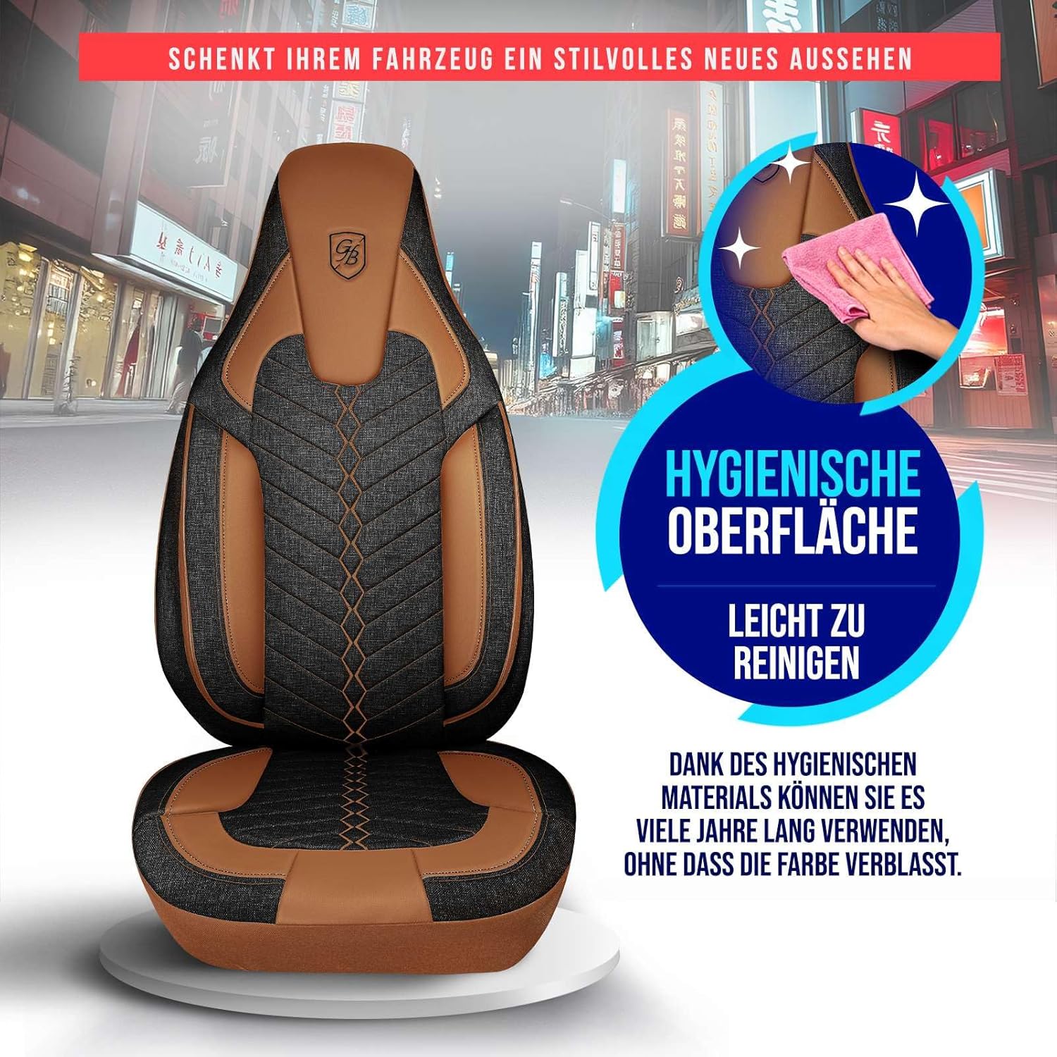 Munich Autositzbezüge für PKW & SUV, Leinen