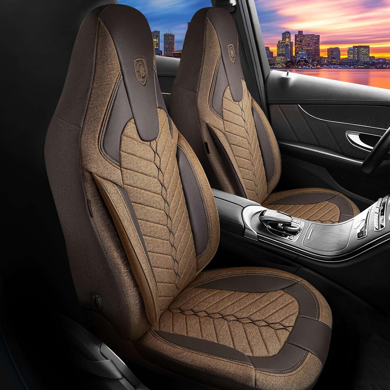 Munich Autositzbezüge für Mercedes Benz A-Klasse, Leinen