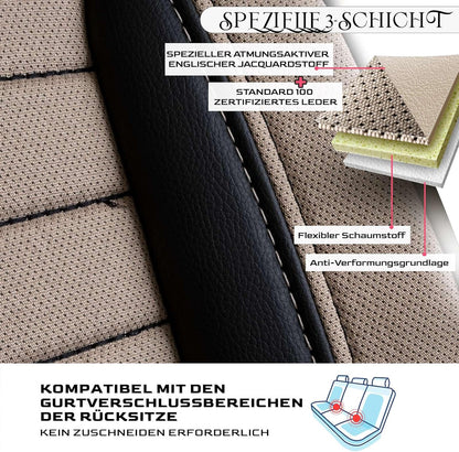 Londra Autositzbezüge für Mercedes Benz A-Klasse, Jacquard Sitzauflage