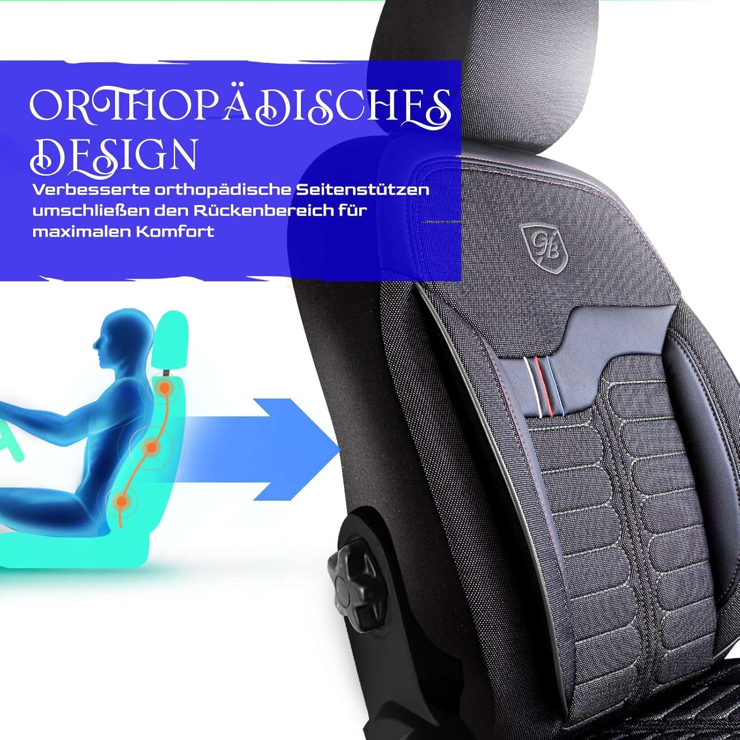 Londra Autositzbezüge für Kia Soul, Jacquard Sitzauflage