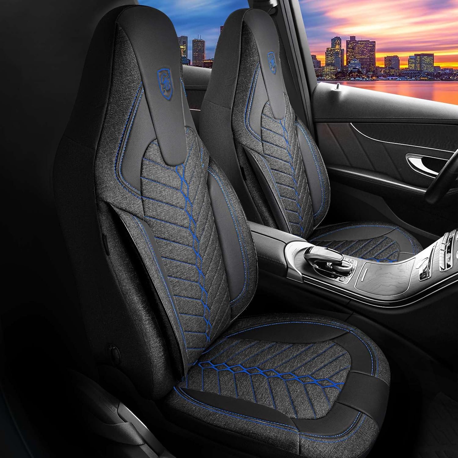Munich Autositzbezüge für Skoda Roomstar, Leinen